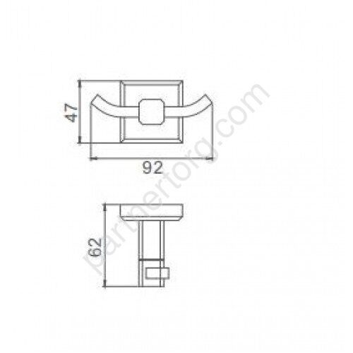 Gappo G3805-2 2-ой крючок хром