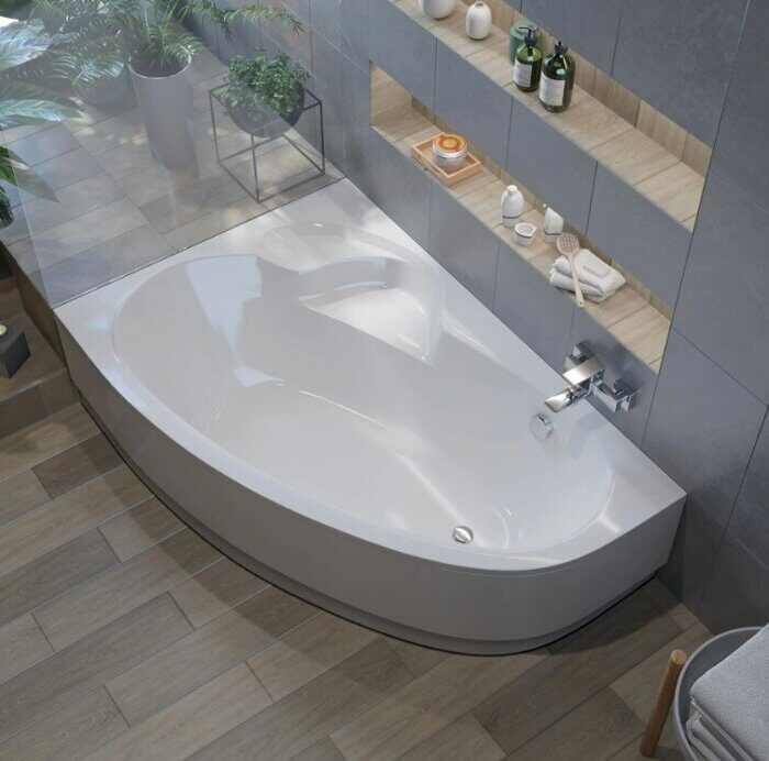 Katrina ванна акриловая угловая асимметричная 150х100см Alba Spa, левая