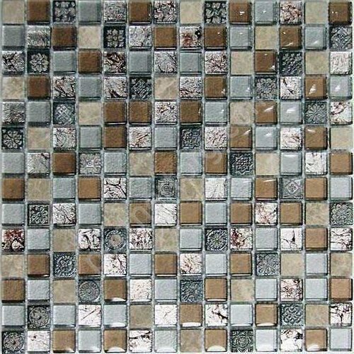 Fantasy стеклянная мозаика с камнем Bonaparte