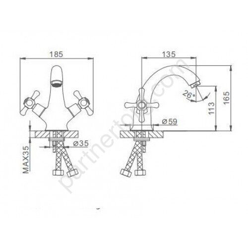 Frap F10732-B смеситель для раковины хром