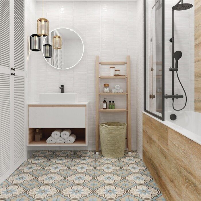 Daisy A16067 керамогранит многоцветный матовый пэчворк рельеф 30х30см Cersanit