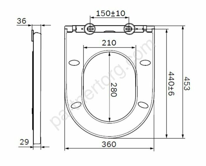 Сиденье для унитаза-компакта, микролифт C507854WH Inspire