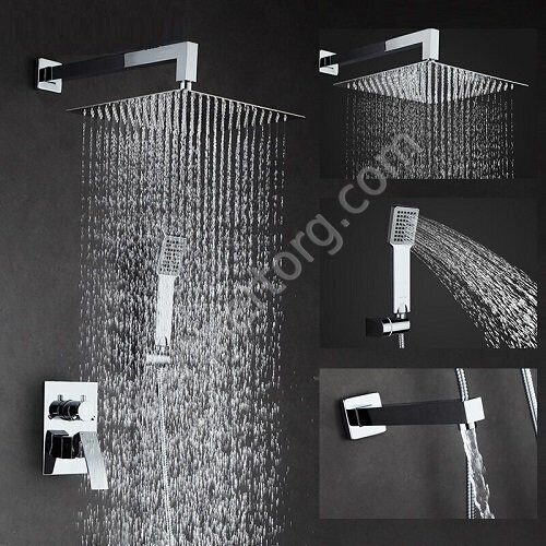 Gappo G7102 душевая система с верхним душем встраиваемая  хром