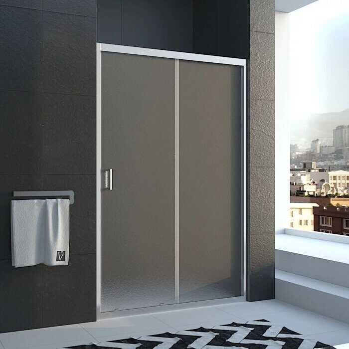 Veconi VN46  душевая дверь раздвижная 100х185 см, профиль хром