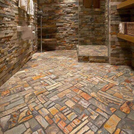 изображение Каменная мозаика в ванной комнате