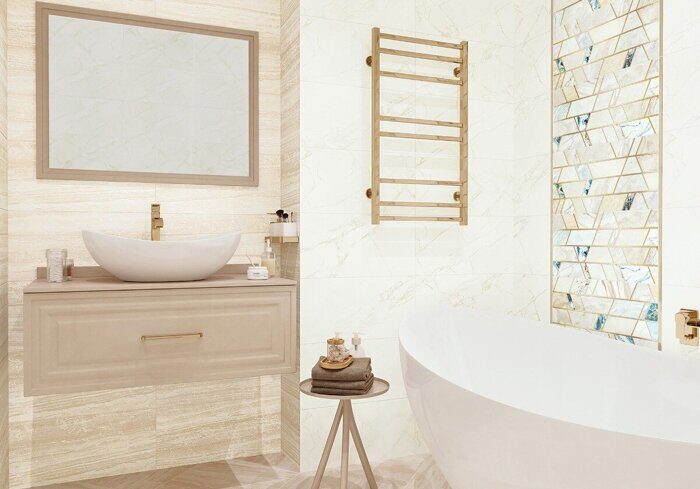 Dover Ivory New Trend настенная плитка белая матовая 24,9х50см