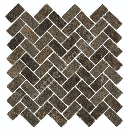 Genesis Brown Mosaico Cross натуральная мозаичная плитка темно-коричневая Italon 31,5x29,7см