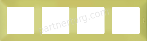 Рамка 4 поста для серии Valena Legrand Life в цвете лайм