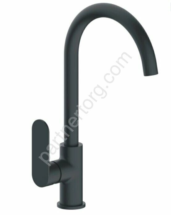 HB70590-7 смеситель для кухни высокий черный Haiba