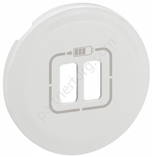 Legrand Celiane лицевая панель для зарядного устройства 2хUSB 1500 мА, цвет белый