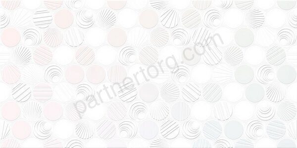 Bolle декор белый глянцевый 25х50см Alma Ceramica DWU09BOL001