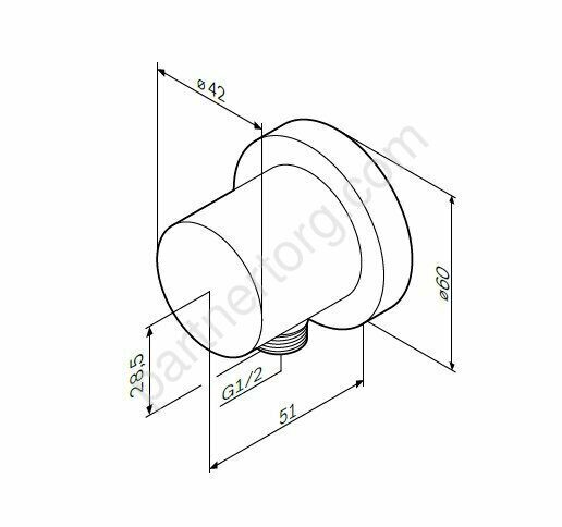 Шланговое подсоединение, хром AM.PM F0600E00