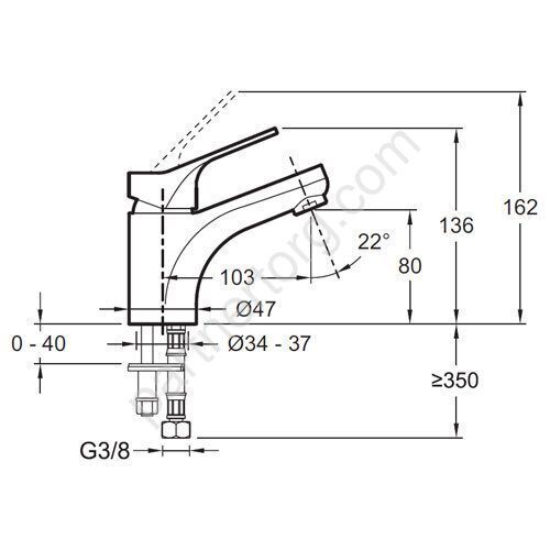 Brive Jacob Delafon E75762-CP смеситель для умывальника E75762-CP