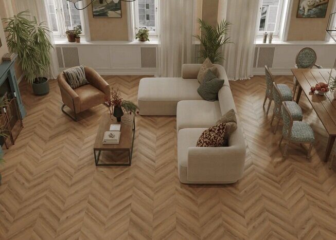 Mare 1011-3 замковый кварц-виниловый SPC ламинат Art Chevron Alpine Floor