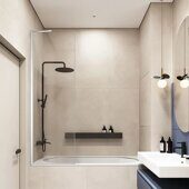 Veconi PL84-100-01-C7 шторка на ванну 100х150 см, профиль хром