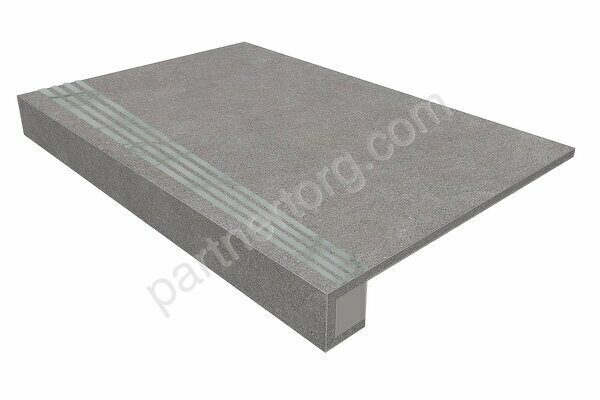 Комплект Luna Grey LN02 серый неполированный: ступень 33х120см и Подступенок 15х120см Estima