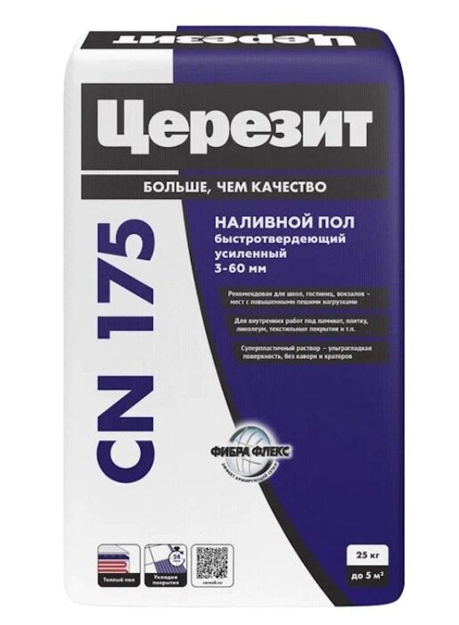 Смесь самовыравнивающаяся Церезит CN 175 универсальная 3-60 мм, 25 кг