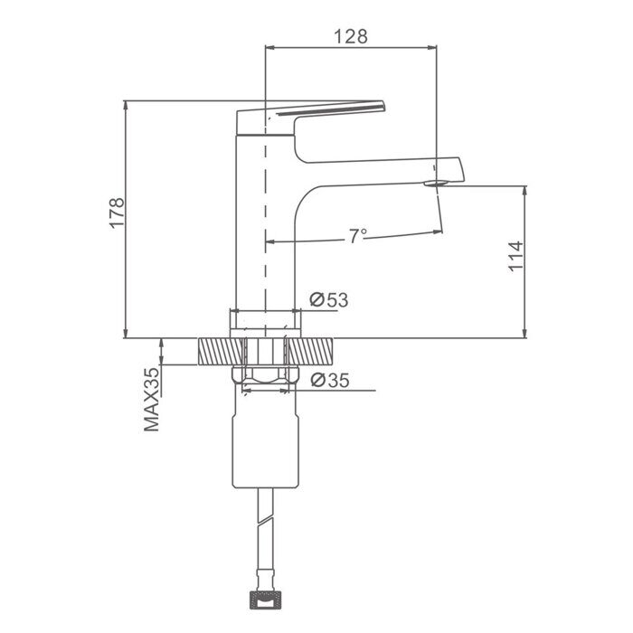 S50.10 Splenka Смеситель для умывальника, хром
