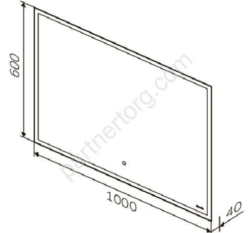 Spirit V2.0 AM.PM M71AMOX1001SA зеркало, алюминиевый корпус, 100 см