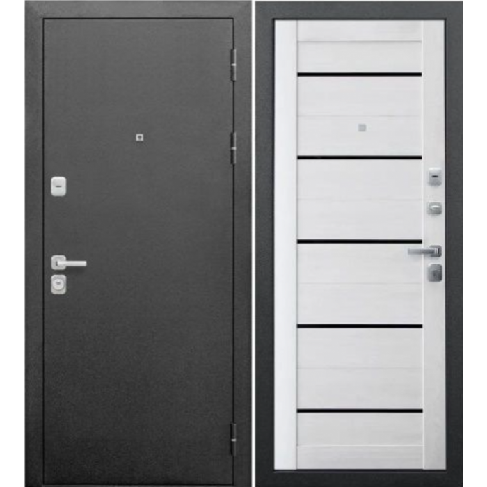 Серебро 9 см дверь входная Антик серебро, Ривьера Айс New