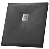 Grossman Strong GR-S2100100Q душевой поддон каменный низкий 100х100см графит