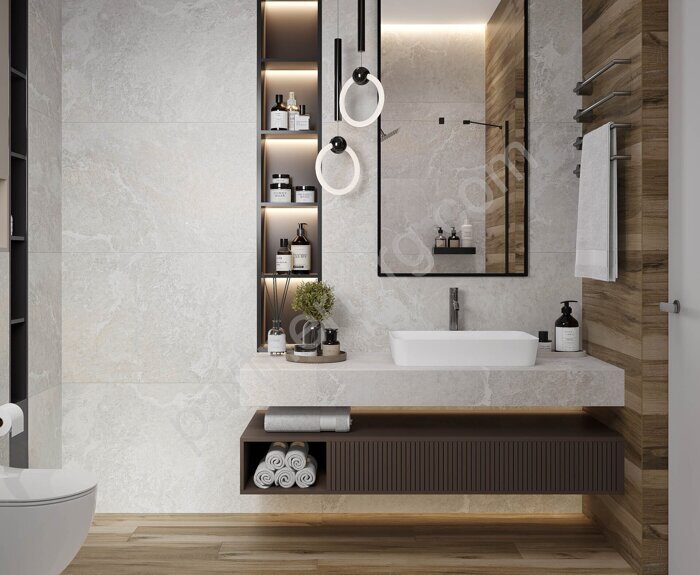 Blaze Silver сатинированный карвинг керамогранит 120х60см Laparet