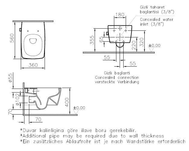 Metropole Rim-Ex унитаз подвесной с функцией биде,  сидение с микролифтом