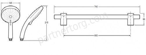 Citrus 140 душевая система Jacob Delafon