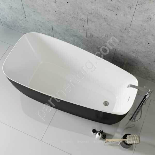 Family Trend акриловая ванна Aquanet Gloss Finish 170х78см (панель Black matte)