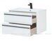 Lino 80 тумба белая матовая для ванной комнаты с раковиной-столешницей Электра 80 Aquanet