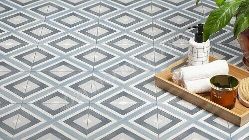 Aquarel Blue Decocer плитка керамогранит 20х20см