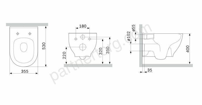 Like AM PM C801700SC унитаз безободковый подвесной с сиденьем микролифт Распродажа