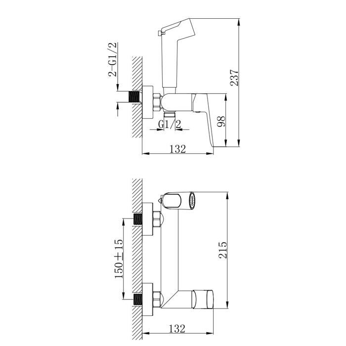 S41.51.03 Splenka Смеситель с гигиеническим душем, сатин золотой