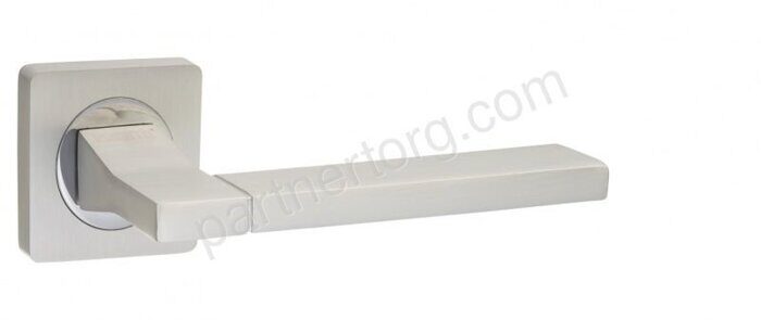 Ручка дверная AL 524-02, никель матовый/никель блестящий INAL 524-02 SN/NP