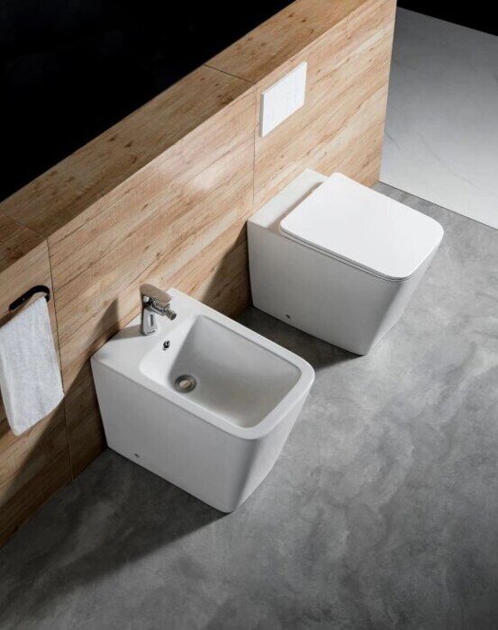 Set BW Aquatek Либра  N-030 3в1: приставной унитаз, скрытый бачек с клавишей смыва