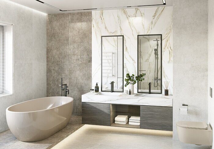 Corten Light Delacora керамогранит светло-серый матовый 120х60см