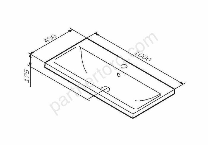 M85AWCC1002WG X-Joy, Раковина мебельная, керамическая, 100 см, встроенная, цвет: белый, глянец