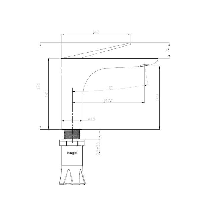 Raglo R21.10.09 смеситель для раковины графит