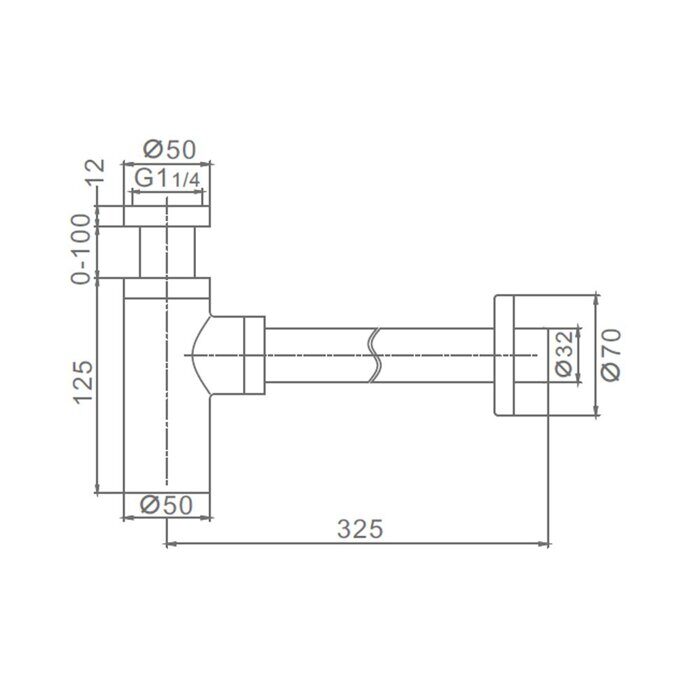 R600.20 Raglo сифон для раковины, хром