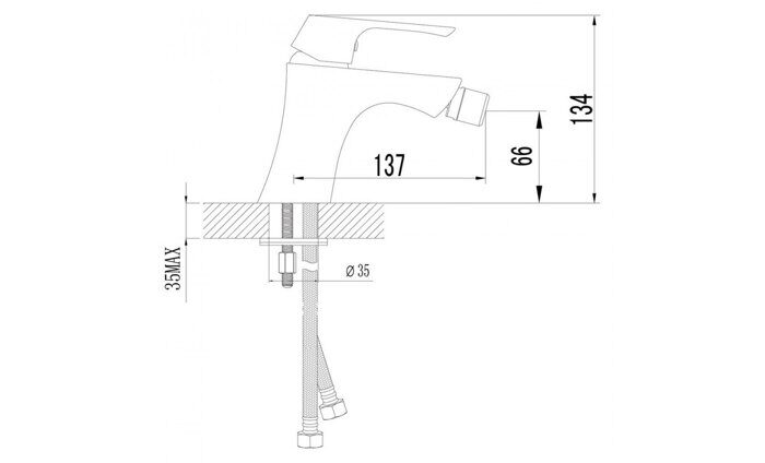 Unit LM4508C смеситель для биде с поворотным аэратором, хром Lemark