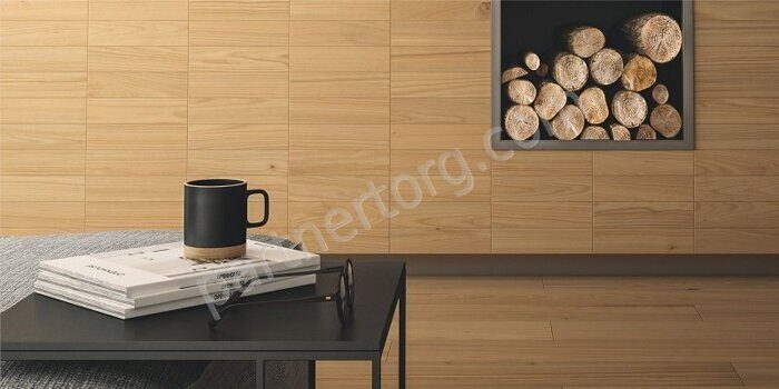 Element Wood Mogano натуральный керамогранит светло-коричневый Italon 20х120см