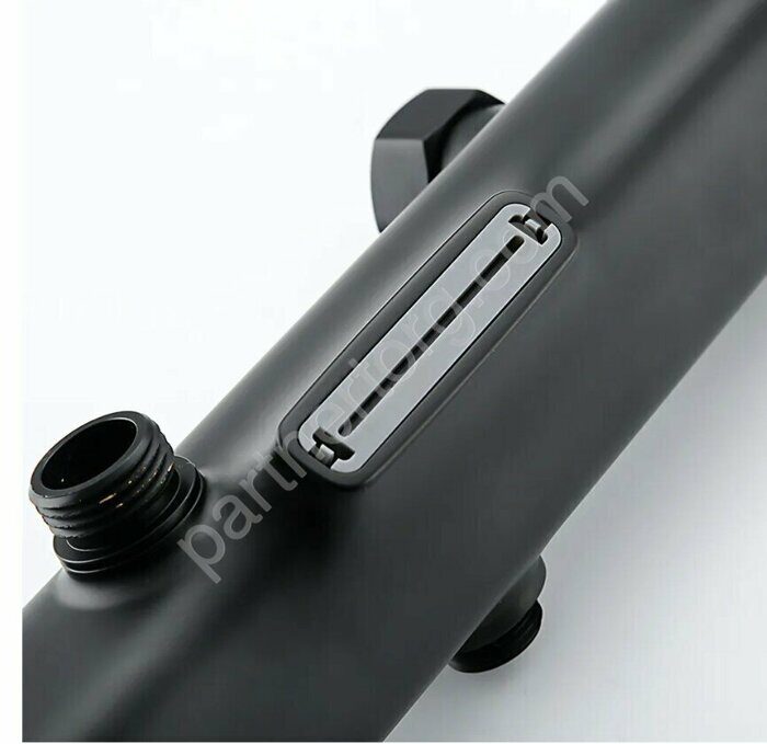 Gappo G2495-76 душевая стойка с термостатом черная, каскадный излив