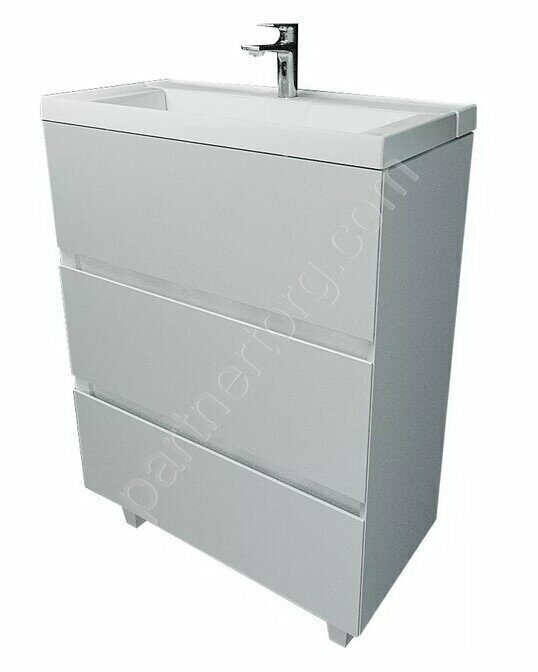 Bumble 50Н 2я тумба с раковиной напольная белая