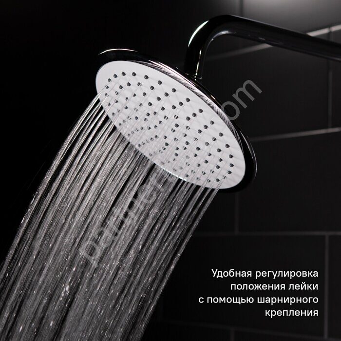 Chip Iddis душевая система со смесителем, верхним душем и изливом, хром CHISB1Fi06