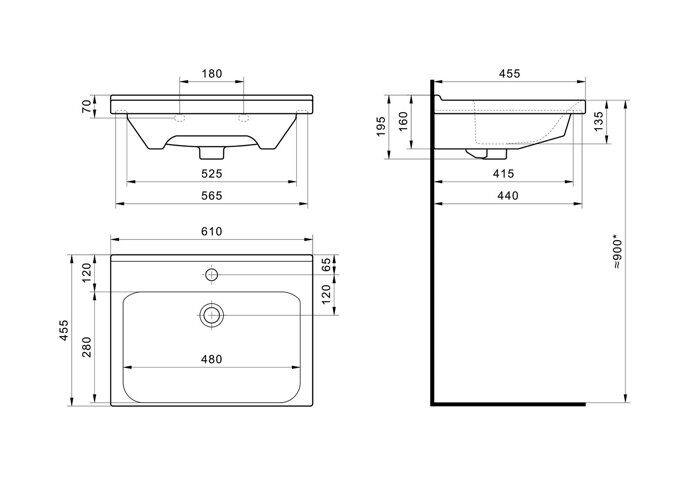 Капри 60 см тумба подвесная белая для ванной комнаты с раковиной Миранда 60 Aquaton