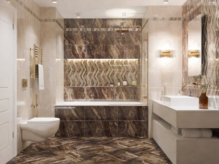 Atlas плитка для пола коричневая матовая 42х42см Azori