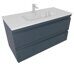 Вега 100 AQ77100-MG серая матовая тумба в ванную 100 см с раковиной Aquatek