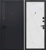 Черный кварц 7,5см дверь входная стальная МДФ Сатиин черный, МДФ Сатин белый