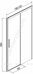 Aquanet Pleasure AE60-N-130H200U-BT, 00225499, душевая дверь 130х200 см, прозрачное стекло