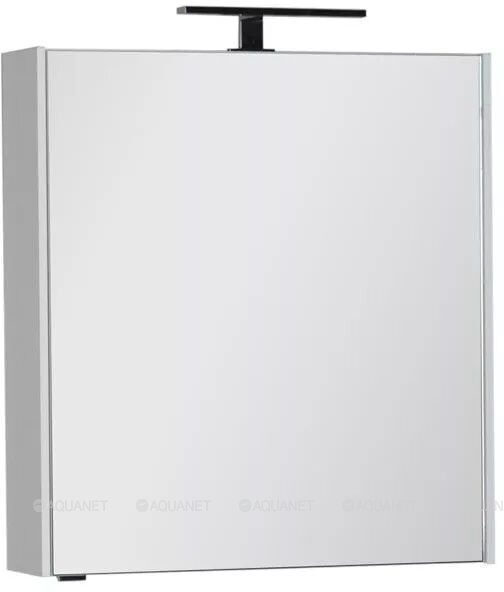 Латина 70 зеркальный шкаф белый для ванной комнаты Aquanet